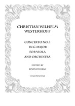 Christian Wilhelm Westerhoff Viola Concerto No.1 in G major for Viola and Piano
