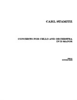 Carl Stamitz Cello Concerto in D major (circa 1790) Complete Score and Parts