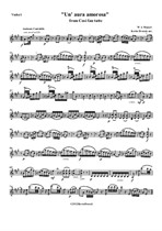 Mozart Aria 'Un Aura Amorosa' from Cosi fan tutte, arrangement for Tenor and String quartet